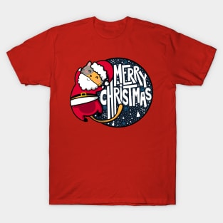 Merry Christmas Santa Cat T-Shirt